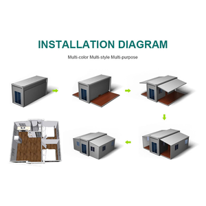 Casa Container Modulare in Acciaio da 20ft/40ft, Casa Container Portatile Espandibile, Design Pieghevole a Pacchetto Piatto - Product Image 3