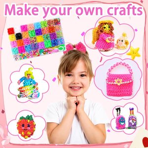 Kit de fabrication de bracelets <span class=keywords><strong>en</strong></span> élastiques DIY 2700+ pièces, 32 couleurs arc-<span class=keywords><strong>en</strong></span>-ciel, avec perles et breloques, kit de démarrage pour la création de bijoux pour enfants - Product Image 3