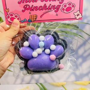 Cat Paw Squeeze Toy Soft Plush Slow Rising Stress Relief Sensory <b>Fidget</b> for Kids Adults Desk Decor Gift <b>Pack</b> - Product Image 1