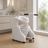 Aide à la levée pour les toilettes à usage domestique avec siège souple pour les personnes à mobilité réduite