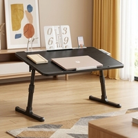 Table de chevet pliable réglable en hauteur avec tiroir, design ergonomique, bureau portable pour chambre à coucher