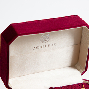 Zebo Custom Velvet Octagonal Ring Necklace <b>Box</b> <b>Vintage</b> Blue <b>Jewelry</b> Collection Jewellery Container - Product Image 4