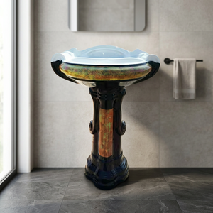 Lavabo de Pedestal Cuadrado de Granito Ecológico de Lujo Moderno para Uso Hospitalario - Product Image 4