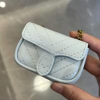 Nouvelle Collection : Mini Porte-Monnaie Pliable de Luxe en Cuir PU, Sac à Écouteurs, Breloque, Accessoire Irrégulier de Haute Qualité et Durable