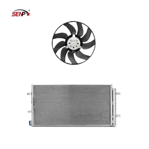 SENP automotriz aire acondicionado AC condensador y ventilador de refrigeración doble Kit de montaje para Audi A4 A4 Quattro Q5 S4 S5