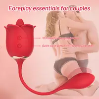 Kunden spezifische Vibrator Sexspielzeug mit Stiel verlängern Rose Dildo Vibrator Zunge lecken vibrierende Rose Toy Plug Anal realistische Dildo