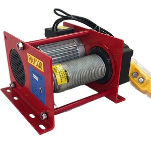 ZHUGAO PA1000 12V電動ウインチモーター 100kg積載量 12M/分揚程速度 スチールワイヤーロープスリング 建材店向け - Product Image 1