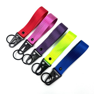 Ai-Mich Promotional Carabiners Logo Wrist Custom Woven Lanyard 10Mm Embroidered Lanyard With Removable Breakaway