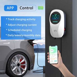 Chargeur EV AC 7KW 11KW 22kW Type 1 mural OCPP 1.6 Station <span class=keywords><strong>de</strong></span> <span class=keywords><strong>recharge</strong></span> EV commerciale triphasée 32A avec écran LCD ou <span class=keywords><strong>Tesla</strong></span> 01 - Product Image 1