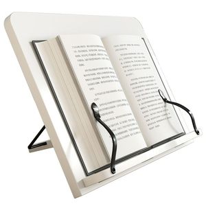 Estante de lectura de madera con clip para escritorio, biblioteca, estudio, soporte rectangular, material de madera, autoensamblable - Product Image 5