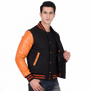 2024 Premium Quality Men Custom design Wool Varsity Letterman <b>Jackets</b> Plus Size Wholesale <b>leather</b> <b>Long</b> Sleeves Baseball <b>Jackets</b> - Product Image 1