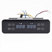 Controlador de Temperatura Digital Programable de Panel Grande y Doble Ventana KT-502, Gestiona el Compresor y la Congelación