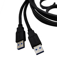 Cable USB de 3 pies 3,0 Cable de extensión de montaje en panel frontal impermeable dual con LED para coche, barco, motocicleta