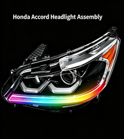 Phares avant pour Honda Accord 9e/9,5e génération, ensemble de phares avant avec commande RGB via application, années 2013 à 2017