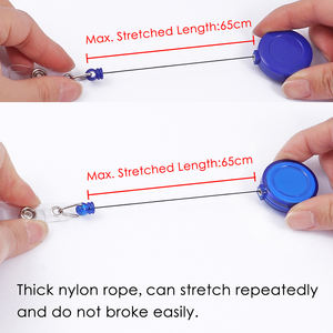 Clip para Tarjetas de Identificación Foska, Fácil de Usar, Extensible hasta Aproximadamente 65 cm, Colorido, con Carrete Retráctil para Sujetar Tarjetas de Identificación - Product Image 2