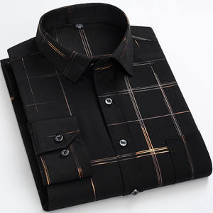 Chemise d'Affaires Décontractée de Luxe pour <span class=keywords><strong>Homme</strong></span>, Bronze, Élastique, Infroissable et Sans Repassage - Product Image 5