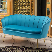 Canapé Gonflable 2 Places Style Antique Moderne, Revêtement en Tissu et Cuir PU, Idéal pour Mariages et Hôtels, avec Emballage pour Expédition
