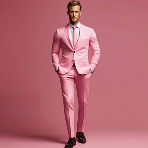 Traje Formal de Lujo para Hombre de Tres Piezas con Blazer de Corte Entallado, Chaleco Cruzado y Pantalones de Vestir a Medida para Novio de Boda - Product Image 1