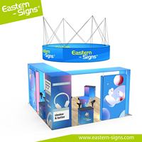 Stand d'exposition portable 20x20 facile à installer avec bannière suspendue pour salon professionnel