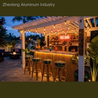 Pérgola Inteligente Integrada de Aluminio con Techo de Láminas y Control Zigbee para Automatización de Exteriores
