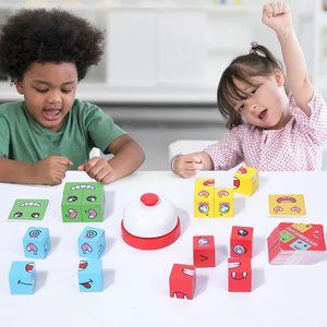 Jeu de construction en bois Cube Face Change, puzzle Montessori, blocs en bois pour enfants, jouets pour enfants, cadeau - Product Image 3
