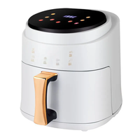 Gril de friteuse à air électrique numérique Offre Spéciale de 6,5 L fonctions de cuisson 8 en 1 avec écran tactile intelligent gril sans fumée et Ar Flyer