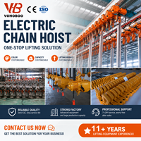 Palans à chaîne électriques de type chariot à crochet certifiés CE de 0,5 à 10 tonnes avec vitesse simple ou double
