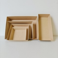 YBLPAK Vente en gros de boîtes rigides en papier kraft écologiques et biodégradables pour sandwichs, gâteaux, pâtisseries, design carré, emballage de pain en papier