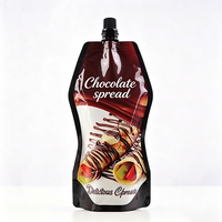 Pochettes à bec verseur brillantes de qualité alimentaire avec bouchon pour sauce chocolatée et liquides, tailles personnalisées OEM/ODM disponibles, sacs Mylar