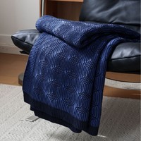 Couverture tricotée personnalisée noire et blanche pour l'hiver, tapis de canapé doux et luxueux, épais, jacquard, vente en gros