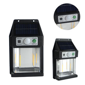 Zonne-Verlichting Buiten Schemering Tot Zonsopgang Zonnewand Schans Bewegingssensor Lantaarn Beveiligingsverlichtingsarmaturen Voor Tuintuin Terrashek - Product Image 1