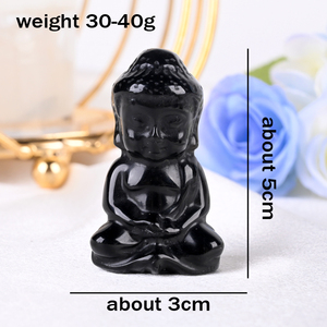 All'ingrosso pietra curativa di cristallo naturale intaglio materiale misto Mini cristallo Buddha per la decorazione - Product Image 5