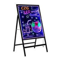 Pizarra Fluorescente LED de Publicidad, Personalizable, Colgante, Borrable