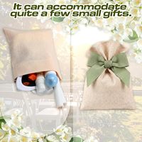 Sac cadeau en lin écologique avec cordon de serrage et nœud en ruban pour bonbons, café, graines, bijoux, emballage en vrac pour petites entreprises