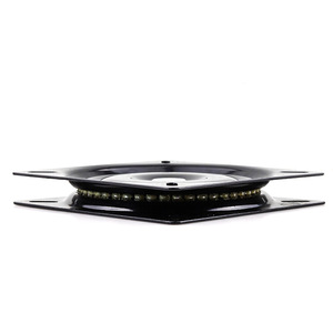 Base rotative pour table à manger 300x300 demi-perles noires en acier laminé à froid, design moderne et durable - Product Image 1