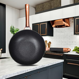 Verde de alta calidad <span class=keywords><strong>Camping</strong></span> cocina multiusos de hierro fundido antiadherente Pan <span class=keywords><strong>Wok</strong></span> chino - Product Image 1