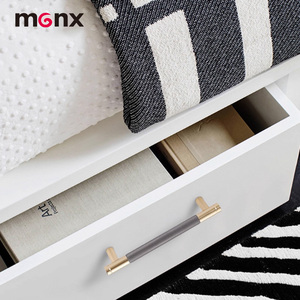 Light Luxury Double Gold High-end Wardrobe <strong>Door</strong> Handle Modern Simple Drawer Cabinet Single Hole Handle - Product Image 2