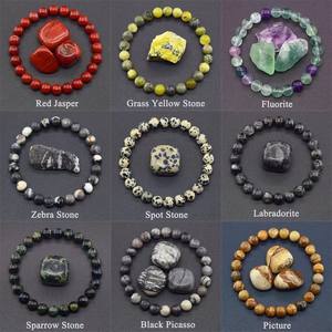 Bracciali con Pietre di Cristallo all'Ingrosso Braccialetto Elastico con Perline di Pietra Occhio di Tigre Naturale e Gemme Minerali Gioielli Idea Regalo - Product Image 6