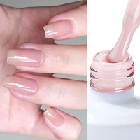 HS Custom Logo Hema Tpo Free 96 Couleurs Rubber Base Coat Gel Soak Off UV LED Nail Pink Nude Rubber Base Gel Polish Set