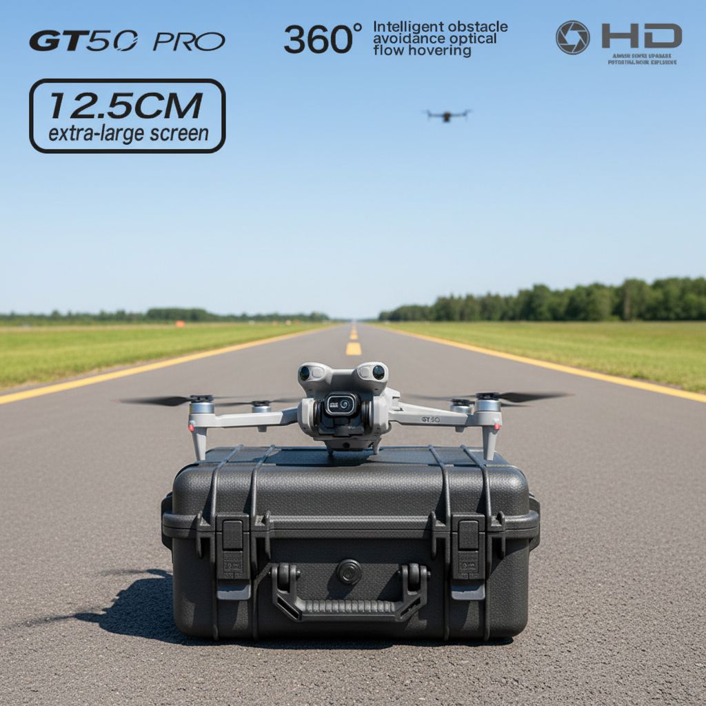 Cross-border Mini GT50 UAV Remote Control Screen High-definition Aerial Photography Brushless Obstacle Avoidance Quadcopter