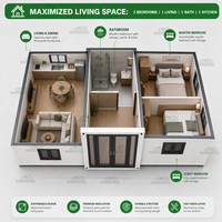 Maison conteneur extensible WELLUCKY avec certifications CE et CPR pour l'hébergement familial en Romaine, maison conteneur modulaire