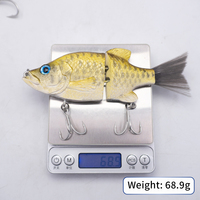 Leurre de pêche 8806 ABS réaliste avec queue en fourrure, posture de nage en S, 165 mm, 69 g, 2 sections, multi-sections, leurres de pêche en mer sculptés en 3D