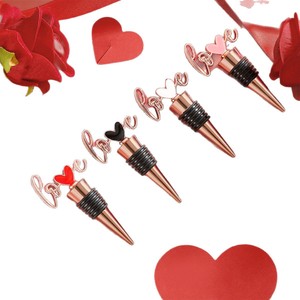Love <b>Wine</b> Stopper Rose Gold Heart Design Bottle Seal For Valentine Wedding Gift - Product Image 5