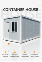 Maison conteneur de luxe légère et écologique à installation rapide, dortoir modulaire préfabriqué, mini-école portable
