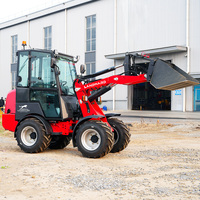 Mini-chargeuse sur pneus diesel avec moteur Kubota, pelle excavatrice, vente de chargeuse-pelleteuse télescopique 4x4, petite chargeuse frontale à bas prix