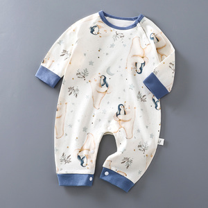 Pakaian Bayi Grosir Custom Motif Alami Lucu, Romper Bayi Lengan Panjang, Pakaian Jumper Bayi Laki-laki untuk Musim Semi dan Gugur - Product Image 3