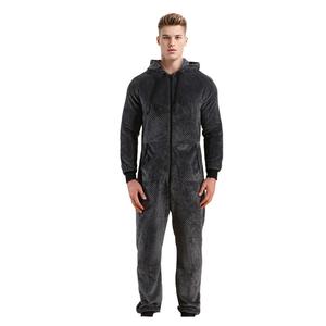 E0110TA42 nueva tendencia con capucha de manga larga estampado de <span class=keywords><strong>camuflaje</strong></span> polar Casual pijamas de una pieza hombres ropa de dormir Sehe moda - Product Image 3