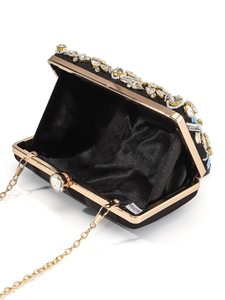 Bell Luxury Designer Inspired Pearl Handle Rhinestones Knot Evening Bag Chain <b>Clutch</b> Fashion Elegant Party Prom <b>Wedding</b> Mini - Product Image 6