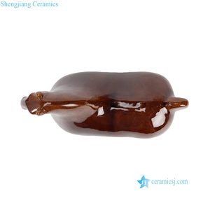 RZLN11-C-S Statuetta in Ceramica di Cavallo Stilizzato, <span class=keywords><strong>Rosso</strong></span> Lucido Smaltato - Product Image 5