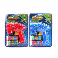Pistola de bolha espaço transparente, venda quente, arma de bolha de água plástica transparente com luz, crianças, brinquedo de bolha